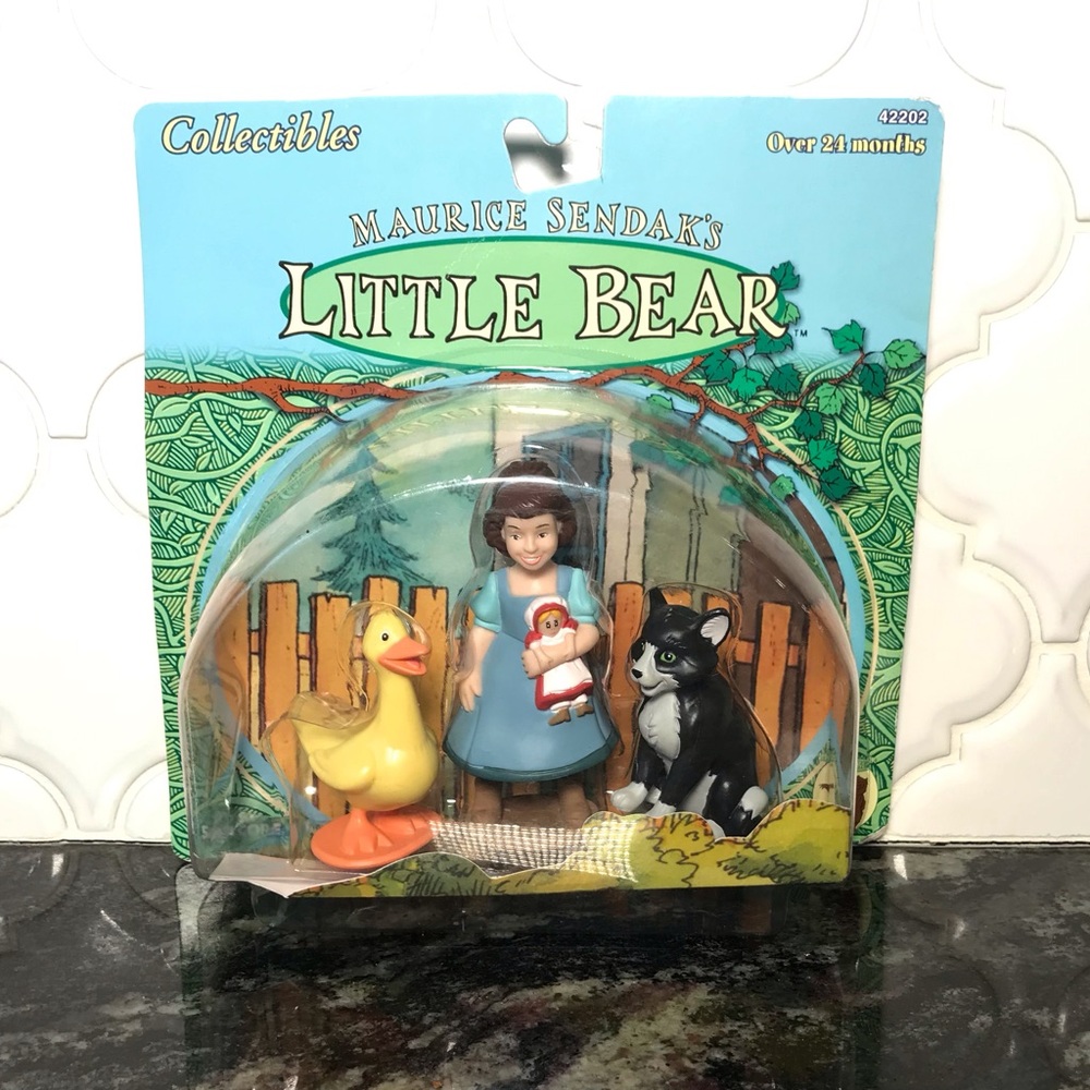 Vintage Maurice Sendak’s Little Bear Emily Lucy Cat & Duck Figure Toy 1999 NEW - Picture 7 of 7